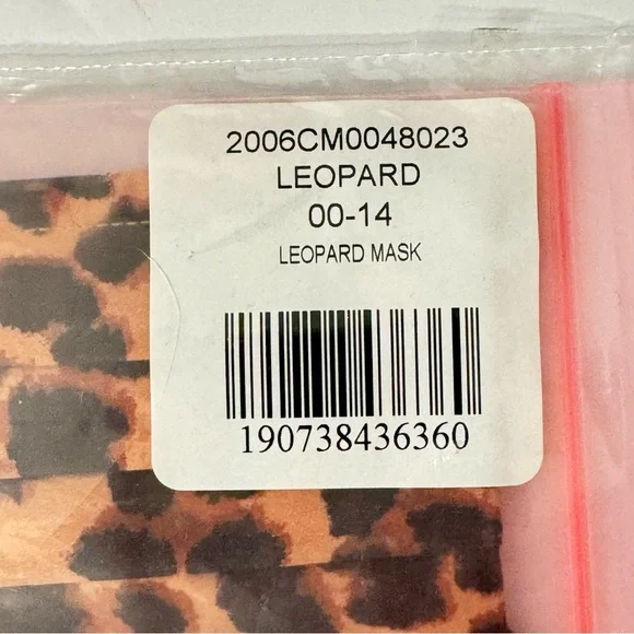Set of 2 NWT VERONICA BEARD Reusable Cotton Leopard Print Face Masks Coverings - Picture 9 of 10